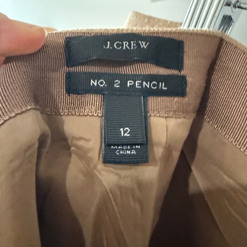 J.Crew Camel No. 2 Lined Pencil Skirt Sz 12 Interview Outfit Carolyn Bessette - Picture 2 of 4